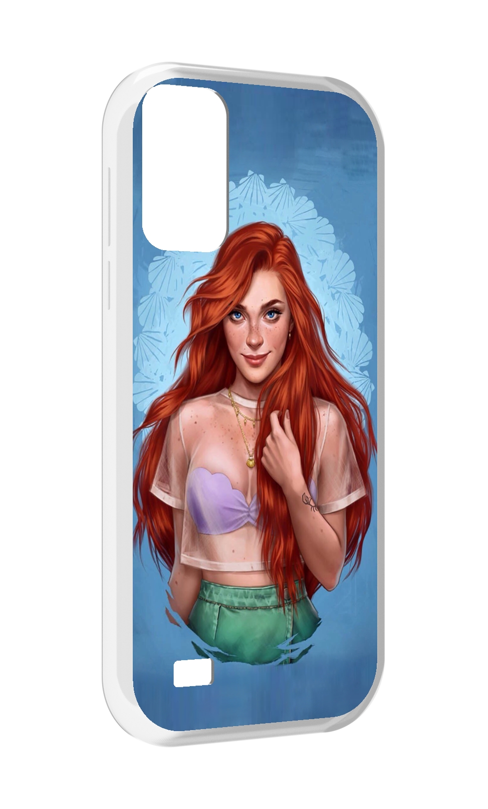 

Чехол MyPads девушка-в-голубом-фоне женский для Oukitel C31, Прозрачный, Tocco