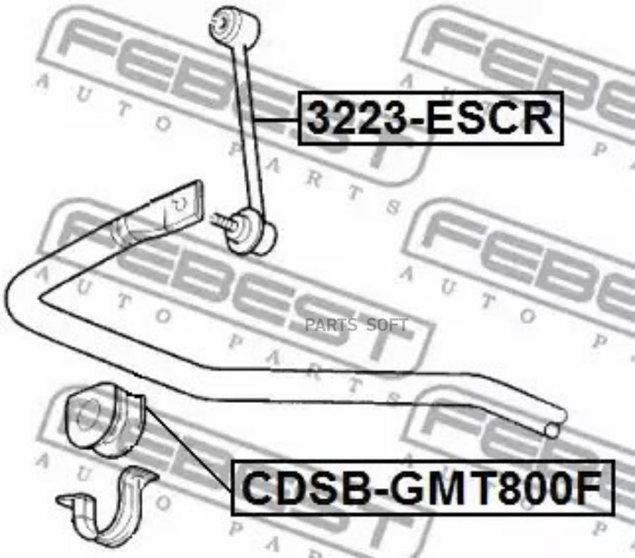 

FEBECT CDSBGMT800F CDSB-GMT800F_втулка стабилизатора переднего!\ Chevrolet Express 1500/25