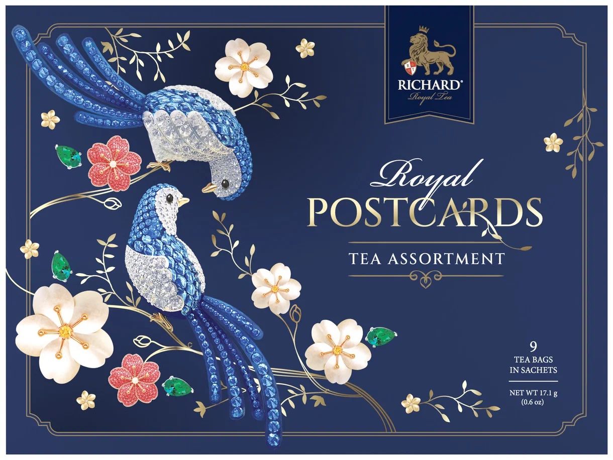 

Набор чая черный Richard Royal Postcards Птицы ассорти в конверте в пакетиках 1,9 г х 9 шт