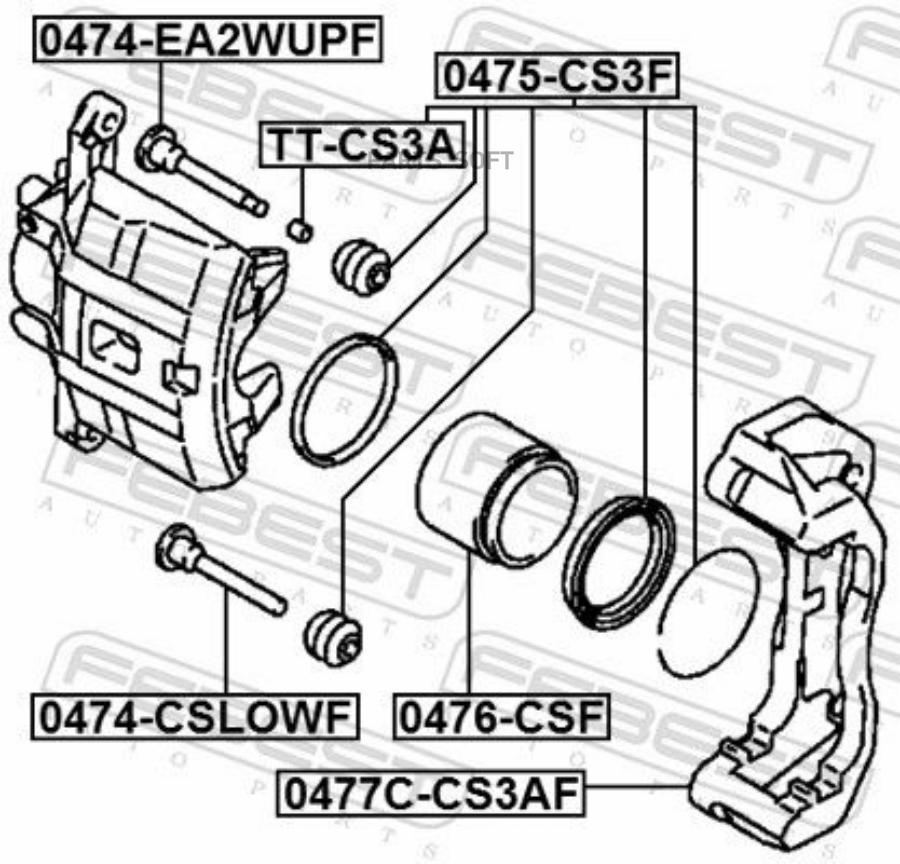 

FEBECT 0474EA2WUPF 0474-EA2WUPF_направляющая суппорта тормозного переднего!\ Mitsubishi La