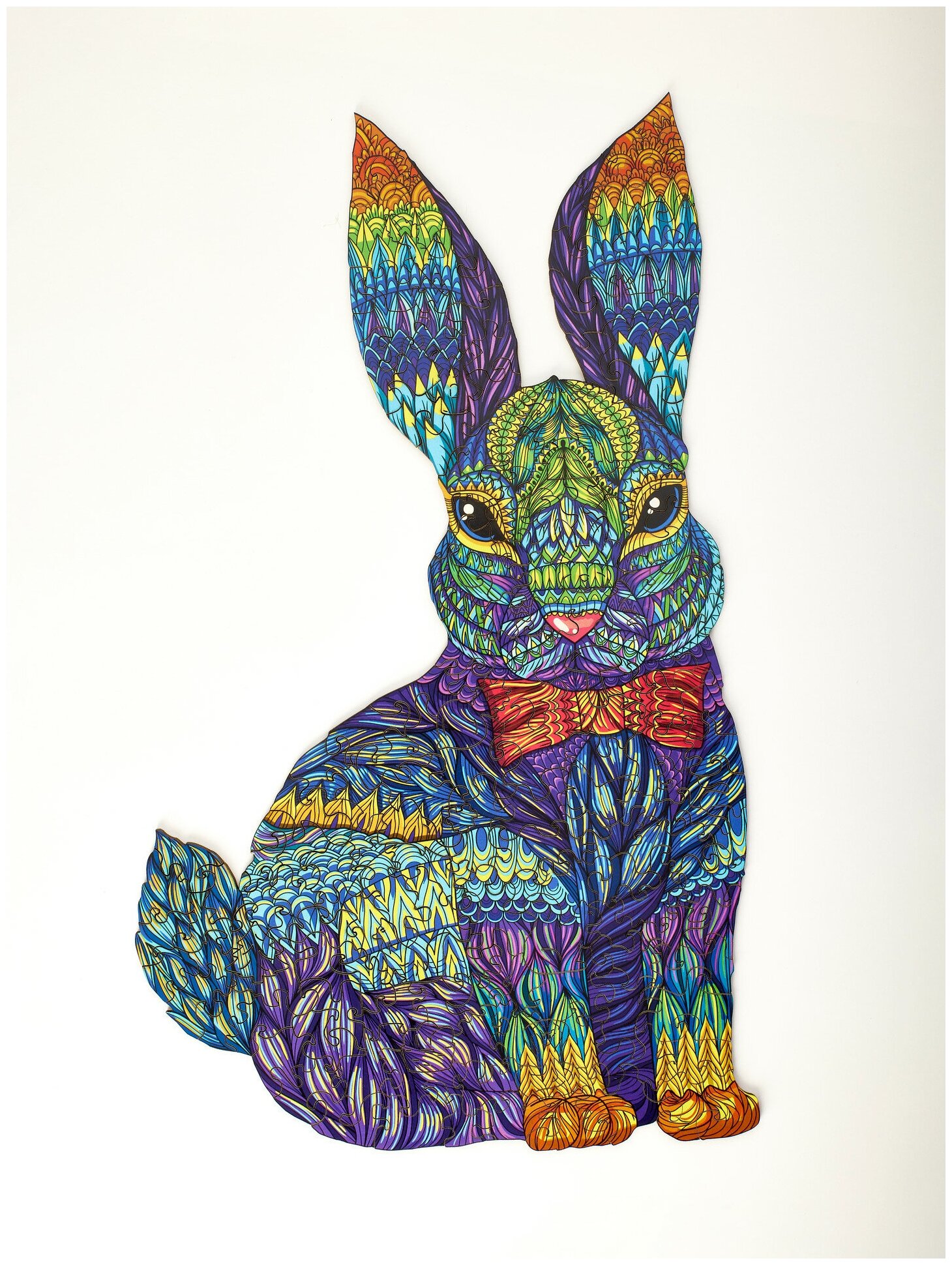фото Деревянный пазл кролик многоцветный 41x24см деталей 200 active puzzles