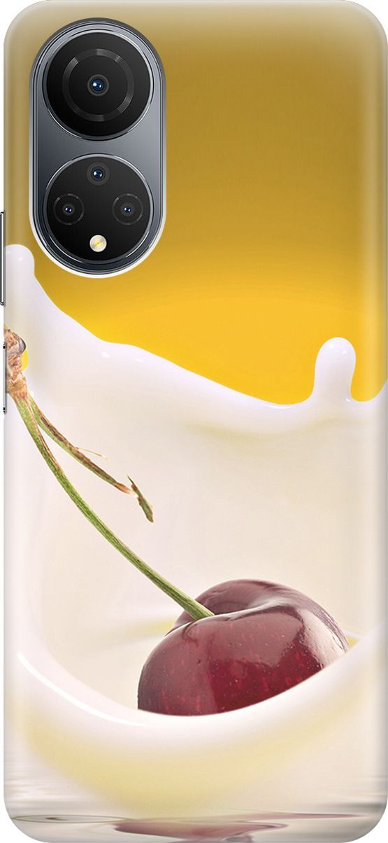 

Силиконовый чехол на Honor X7 "Ягода в молоке", Белый;желтый, 158540