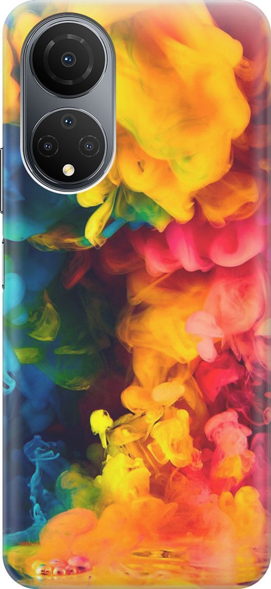 

Силиконовый чехол на Honor X7 "Красочное буйство", Желтый;розовый, 158538