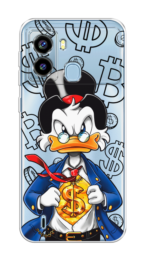 

Чехол на Tecno Pop 6 "Scrooge Goldman", Черный;белый;синий, 302050-1