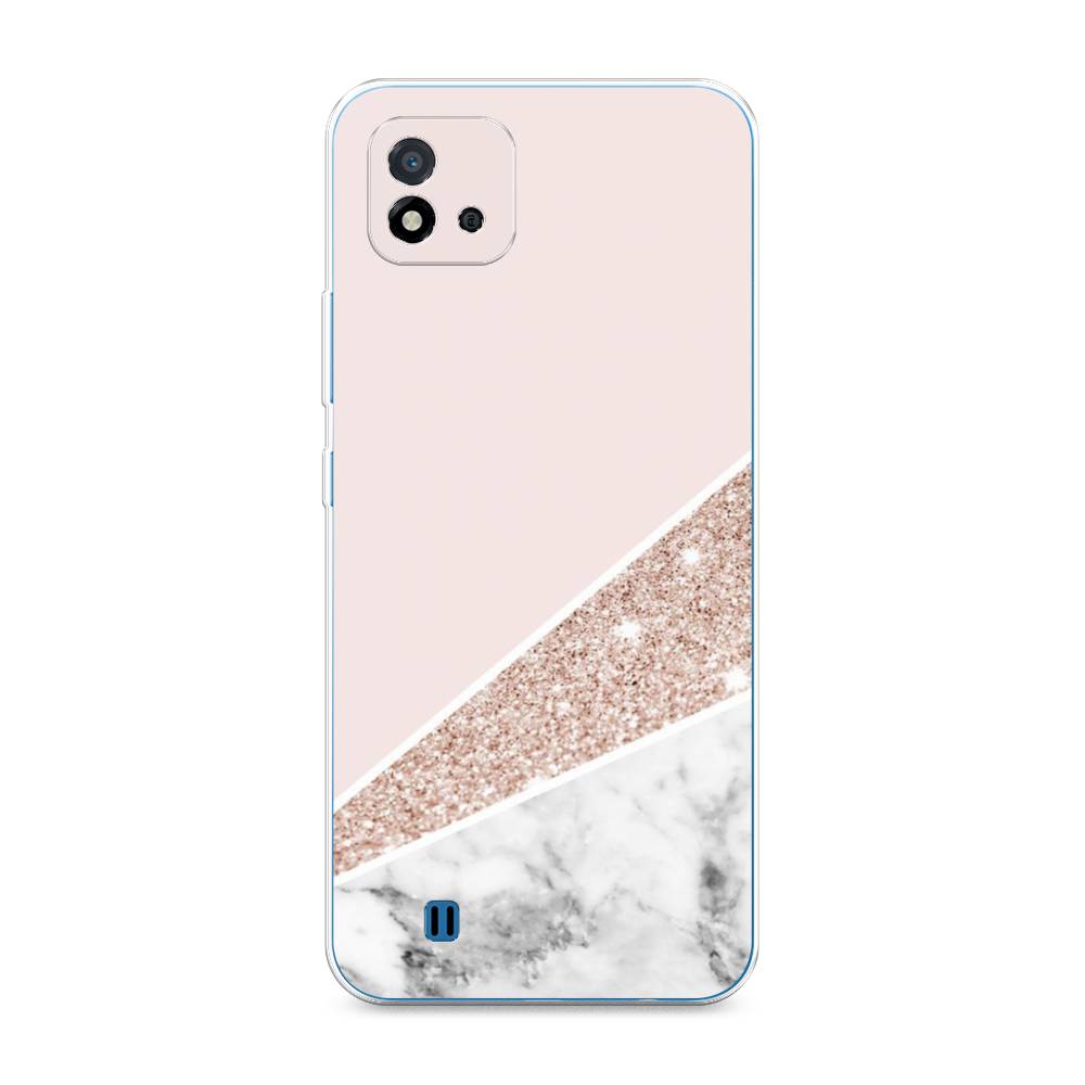 

Чехол на Oppo Realme C20 "Блестящий розовый мрамор", 254850-3
