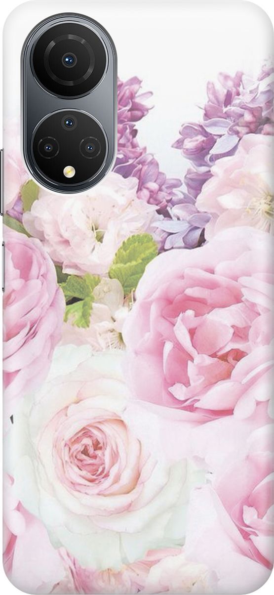 

Силиконовый чехол на Honor X7 "Розовый букет", Белый;розовый, 158546