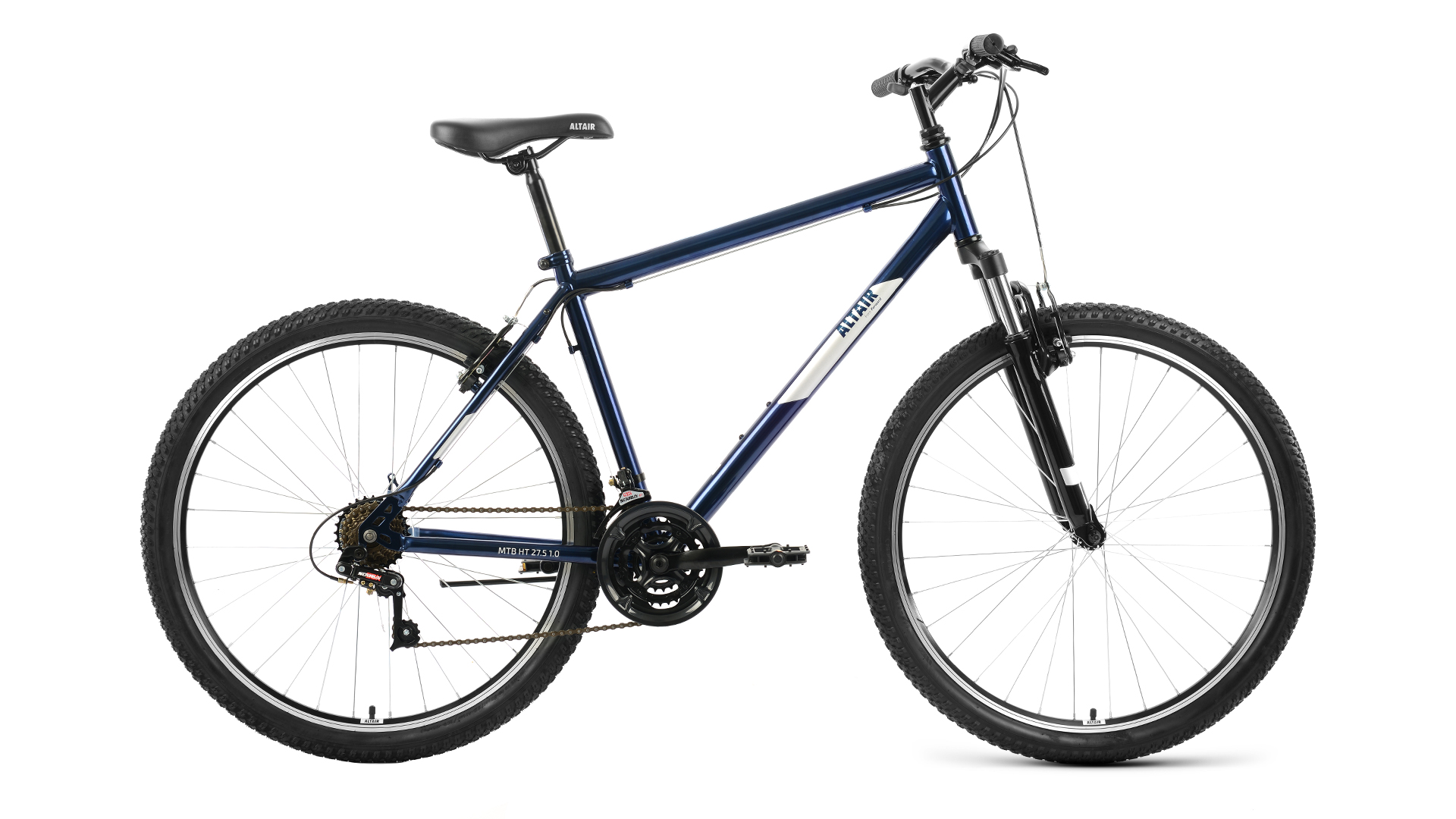 фото Велосипед altair mtb ht 1.0 2021 19" темный/синий/серебристый