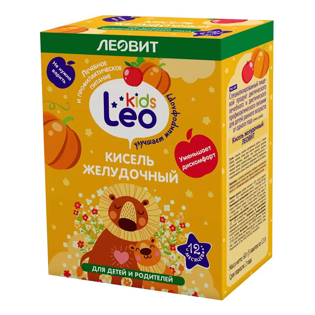 

Смесь для приготовления напитка Леовит Leo Kids Кисель желудочный для детей 60 г