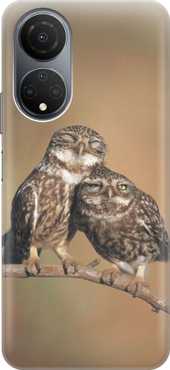 

Силиконовый чехол на Honor X7 "Пара совушек", Белый;коричневый, 158545