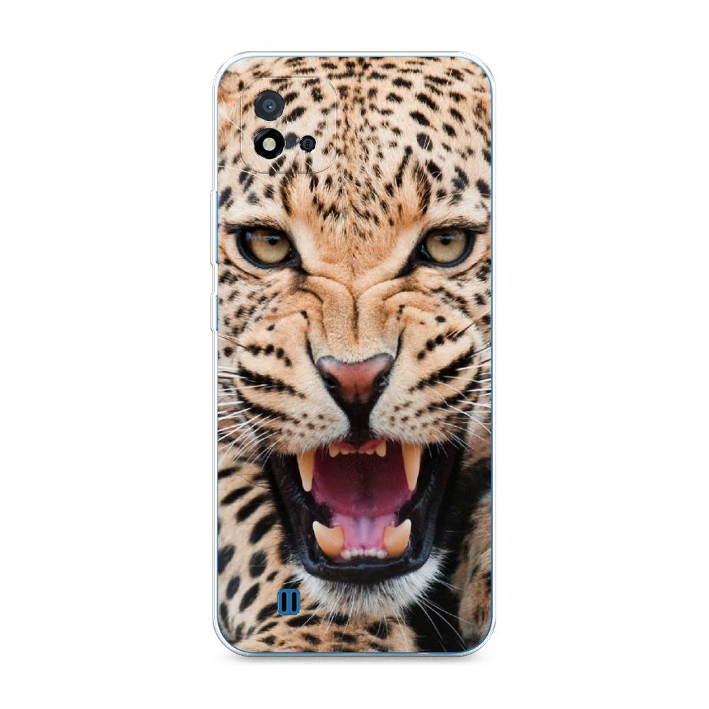 

Чехол на Oppo Realme C20 "Леопард 3d", Бежевый;черный, 254850-6