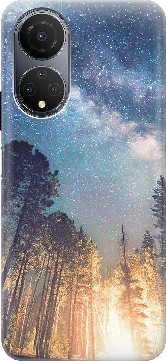 

Силиконовый чехол на Honor X7 "Млечный путь", Синий;черный, 158548