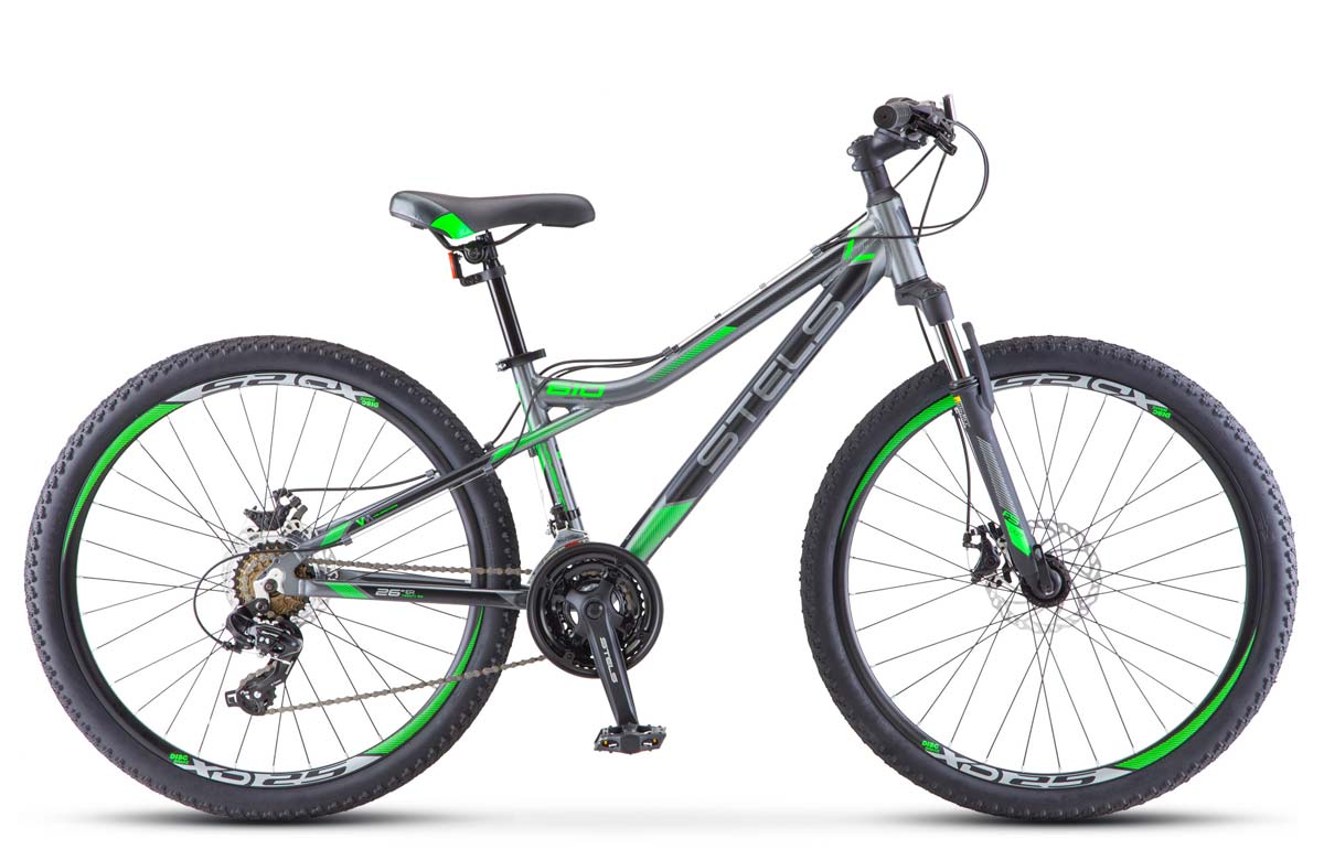 

Велосипед STELS Navigator 610 D V020 2022 14" серый/зеленый, Navigator 610 D V020