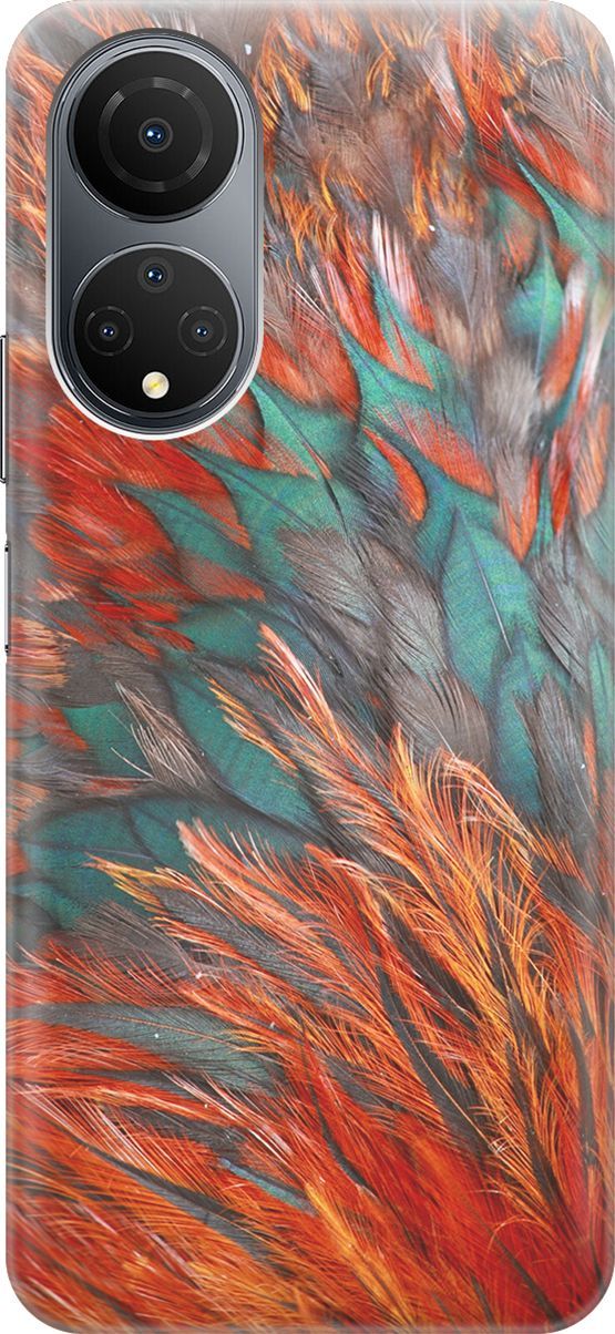 

Силиконовый чехол на Honor X7 "Разноцветные перья", Желтый;зеленый, 158550