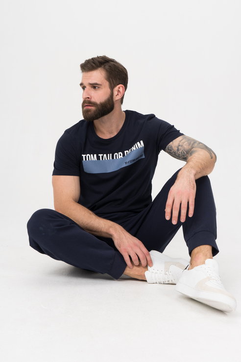

Футболка мужская 1016303 TOM TAILOR синяя 50 RU, 1016303