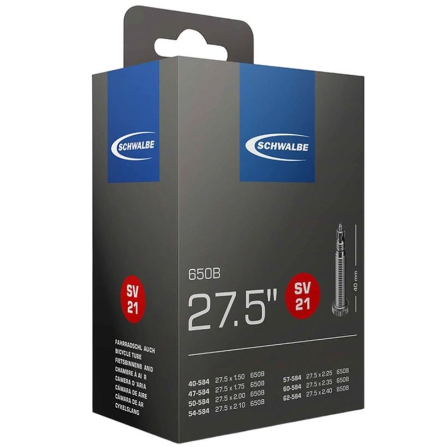 

Велосипедная камера Schwalbe SV21 27.5"х1.50-2.40 (40/62-584) IB 40mm (05-10400153), Черный