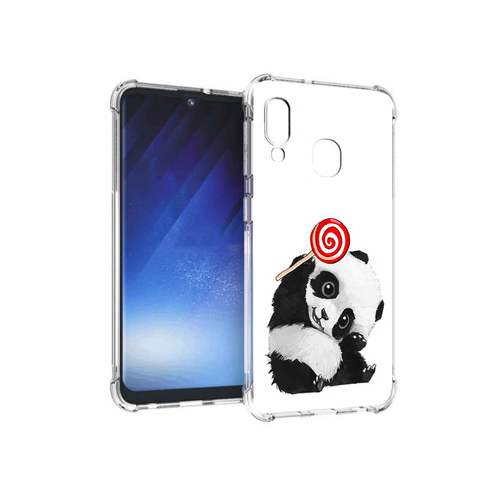 Чехол MyPads Tocco для Samsung Galaxy A20e панда с леденцом (PT133424.505.534)