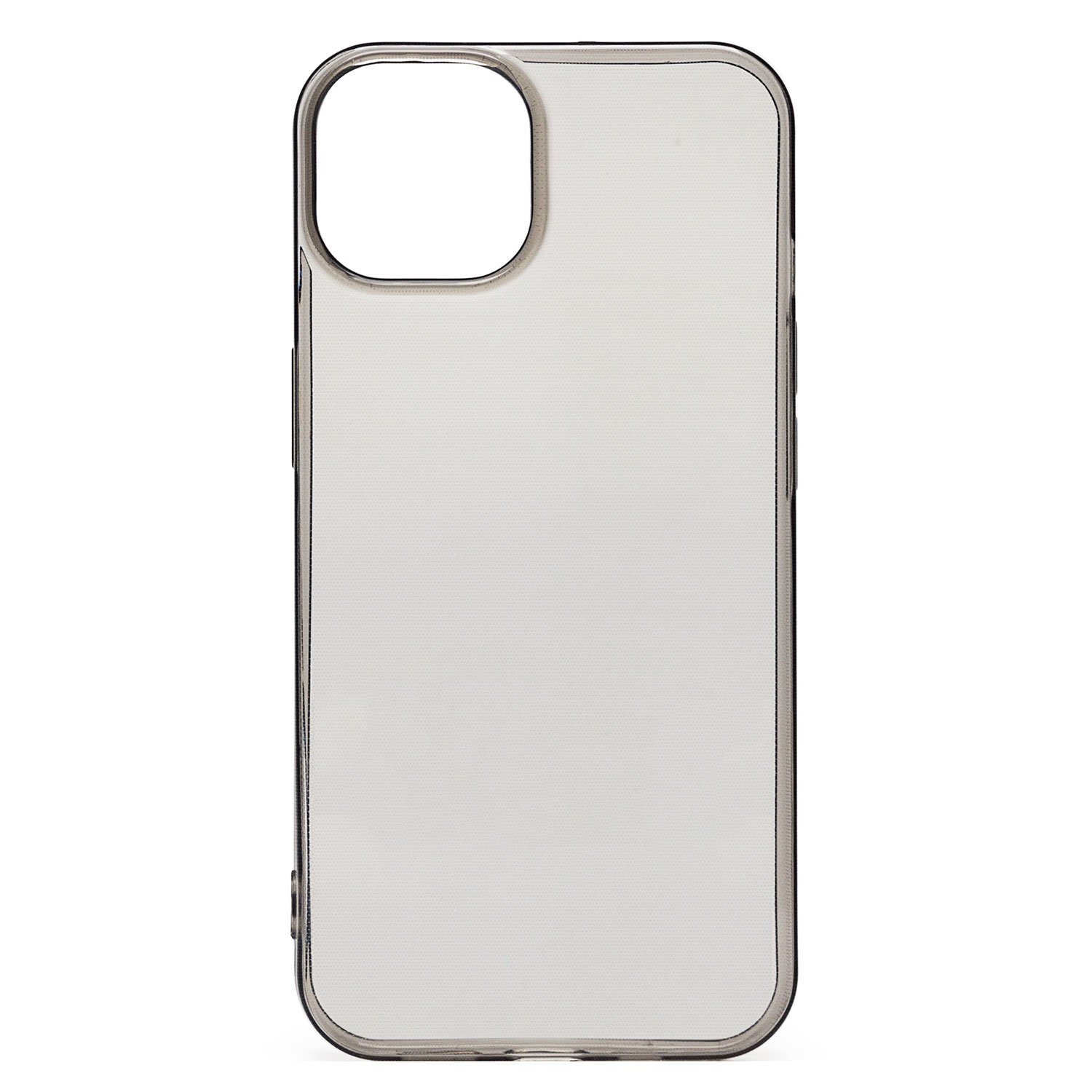 Чехол iPhone 13 силиконовый ультратонкий <темно-прозрачный>
