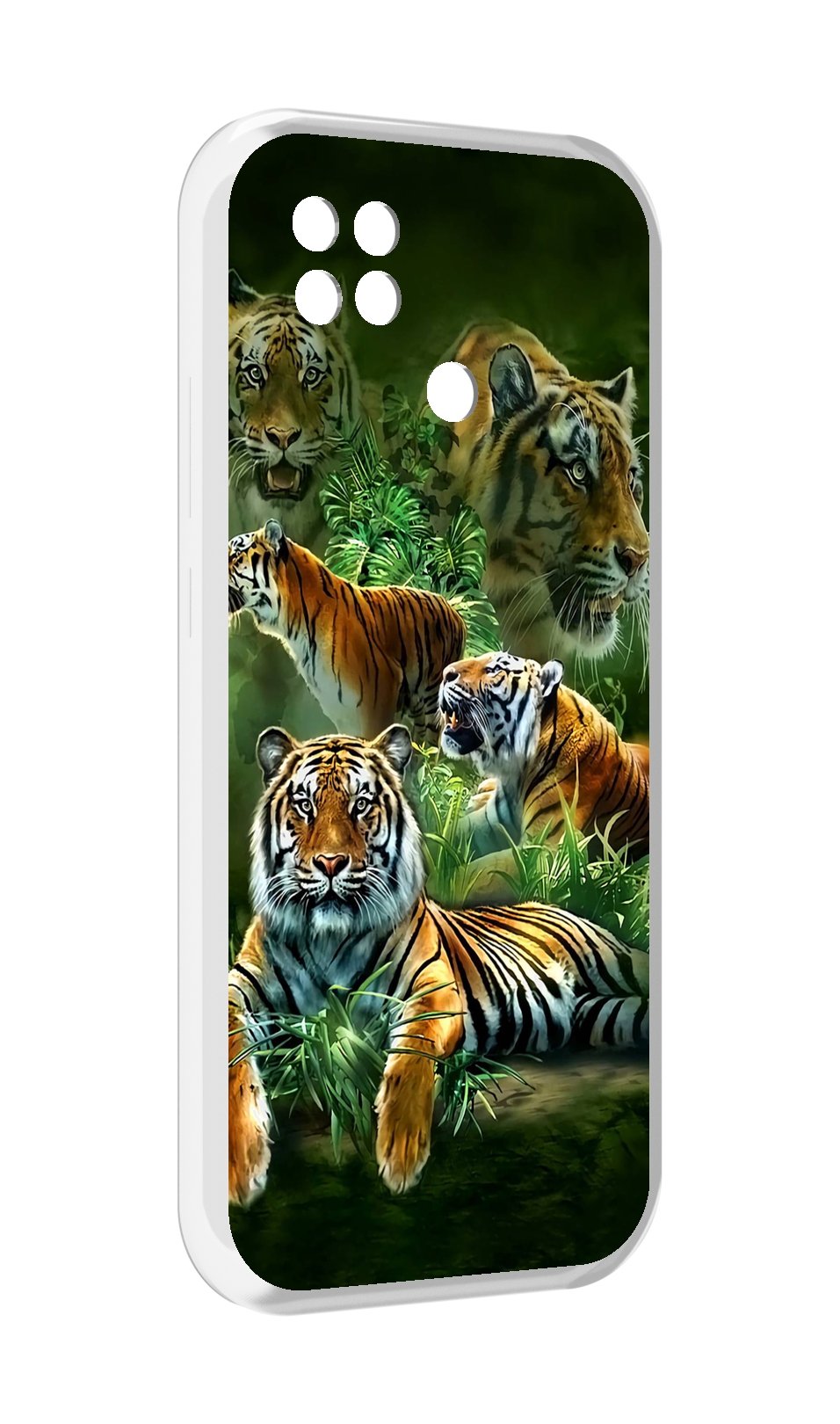 

Чехол MyPads Тигры для Xiaomi Poco C40, Прозрачный, Tocco