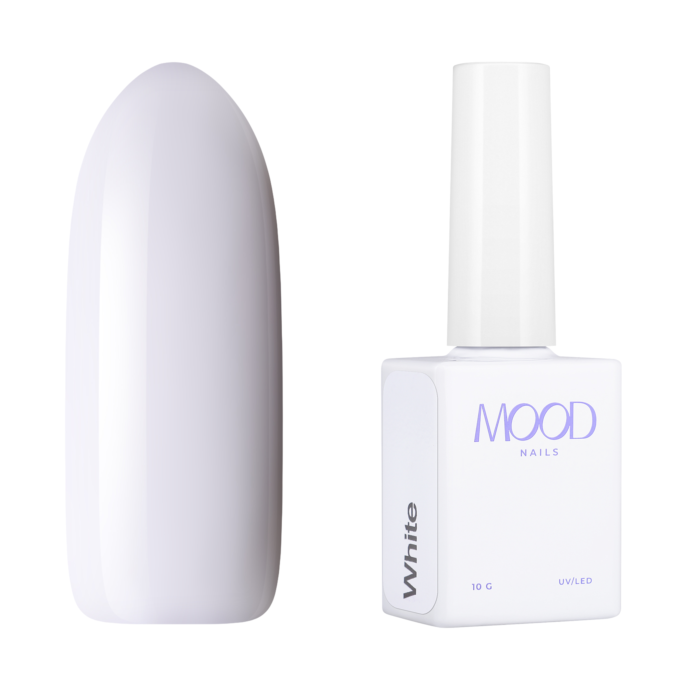 Гель-лак MOODNAIL Gel-polish White, 10 г modum гель пенка для умывания классика алоэ вера 200