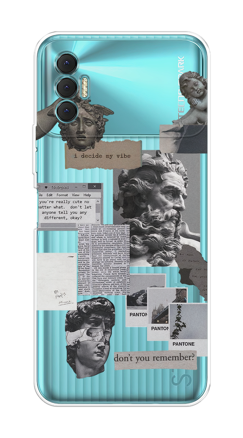 

Чехол на Tecno Spark 8P "Коллаж греческие скульптуры", Бежевый;серый, 301450-1