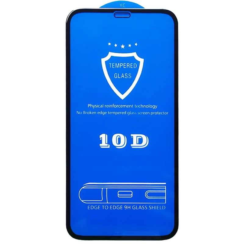 

Защитное стекло 10D для iPhone 12 Pro Max 6.7", черный, 3 шт