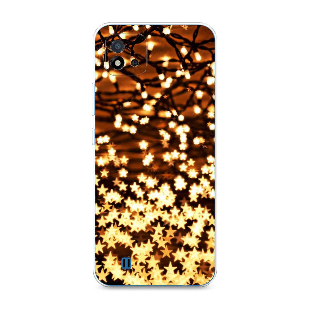 

Чехол на Oppo Realme C20 "Новогодняя гирлянда", Золотистый, 254850-5