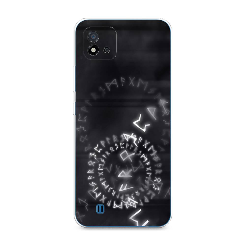 

Чехол на Oppo Realme C20 "Руны", Серый;черный, 254850-3