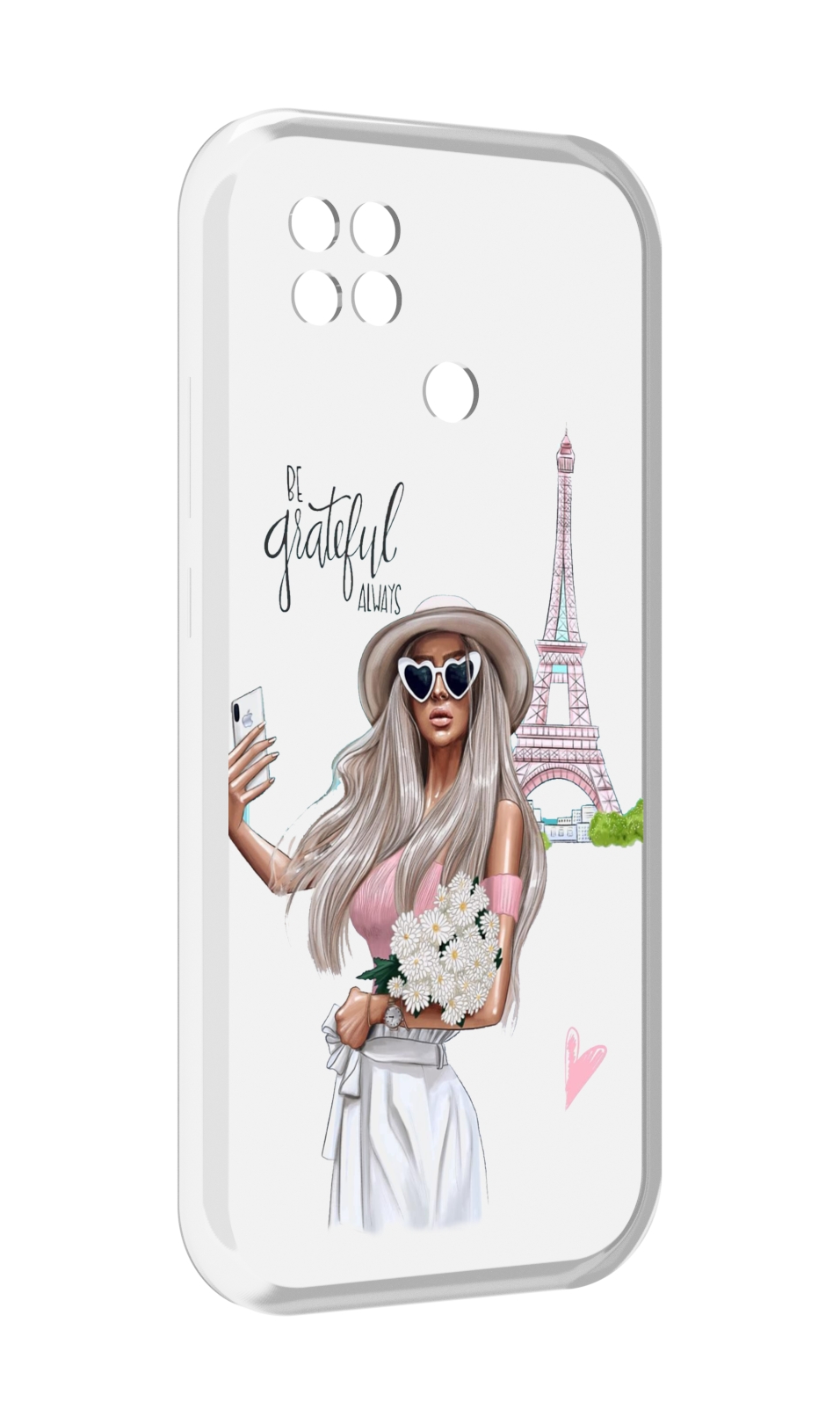 

Чехол MyPads Селфи-в-Париже женский для Xiaomi Poco C40, Прозрачный, Tocco