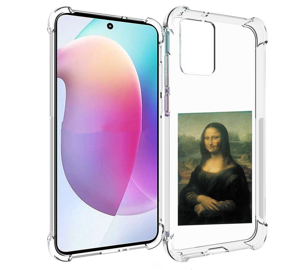 

Чехол MyPads монализа-с-чупачупсом для Motorola Edge 30 Neo, Прозрачный, Tocco