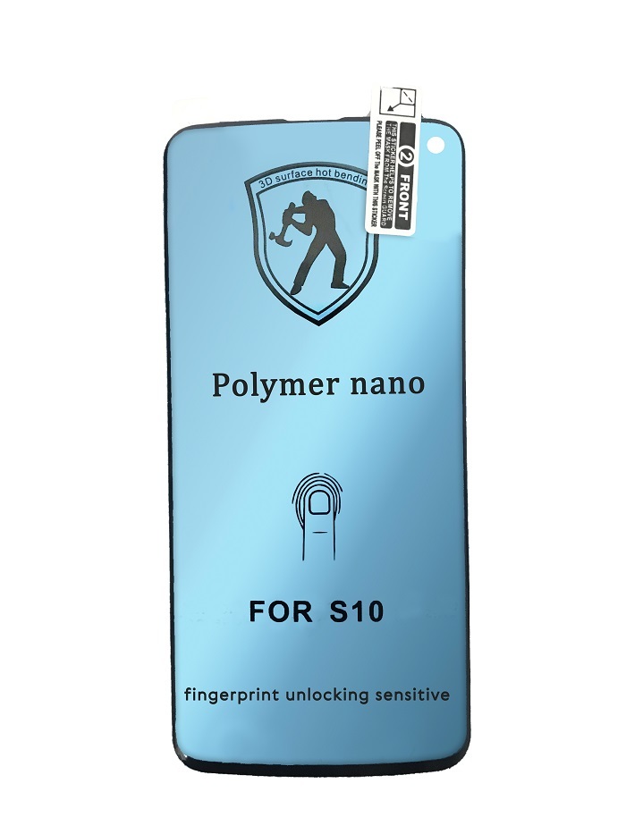 

Защитная пленка Polymer nano для Samsung S10, черный, чувствителен к отпечатку, 3 шт