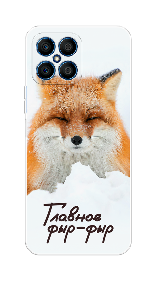 

Чехол на Honor X8 "Снежный фыр-фыр", Оранжевый;белый;коричневый, 6107650-1