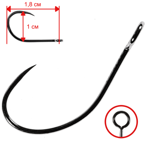 

Крючки Owner S-51bl 51627 №4 (8шт.), Черный, Owner S-51bl 51627 №4 (8шт.)