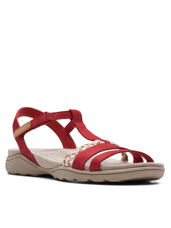 

Сандалии женские Clarks Amanda Tealite 26171130 красные 38 EU, Красный, Amanda Tealite 26171130