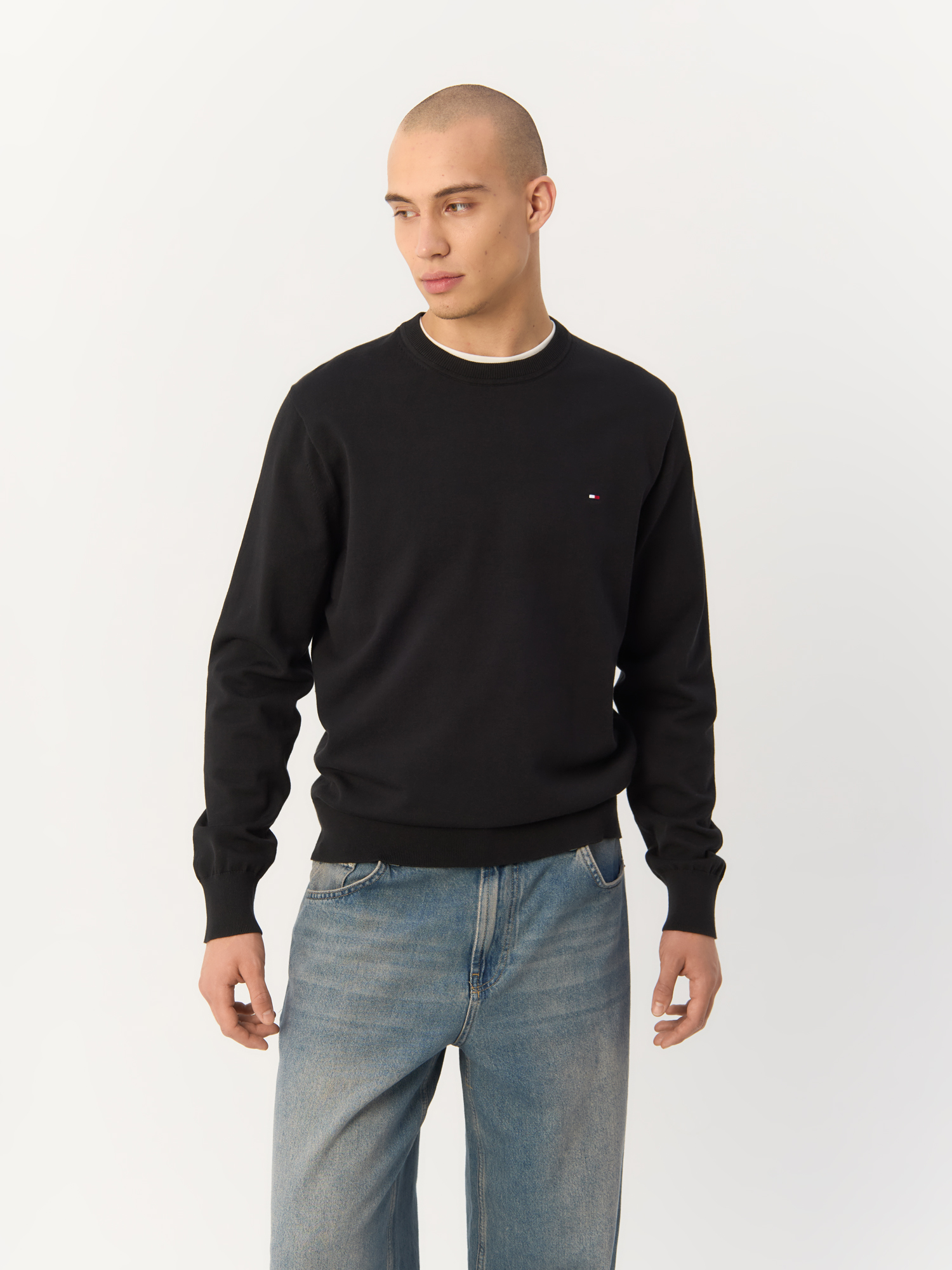 

Свитер Tommy Hilfiger для мужчин, чёрный-BDS, M/50, MW0MW30955, Черный, MW0MW30955