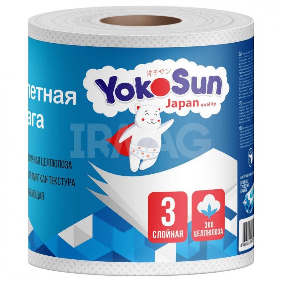 Туалетная бумага YokoSun трехслойная 1 шт