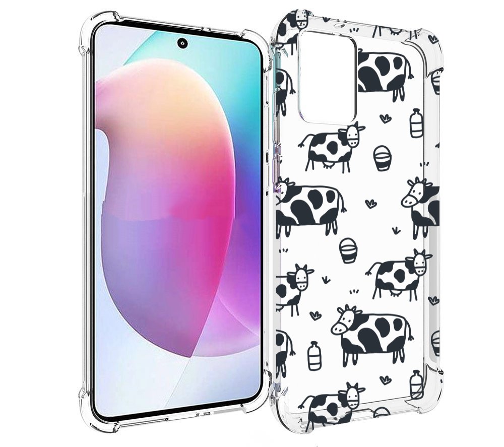 

Чехол MyPads маленькие-коровки для Motorola Edge 30 Neo, Прозрачный, Tocco