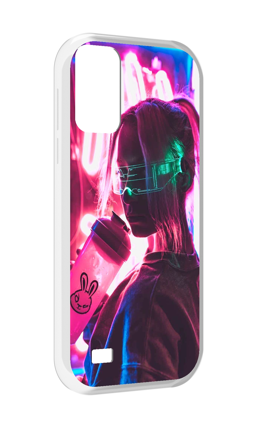 

Чехол MyPads девушка неоновый фон женский для Oukitel C31, Прозрачный, Tocco