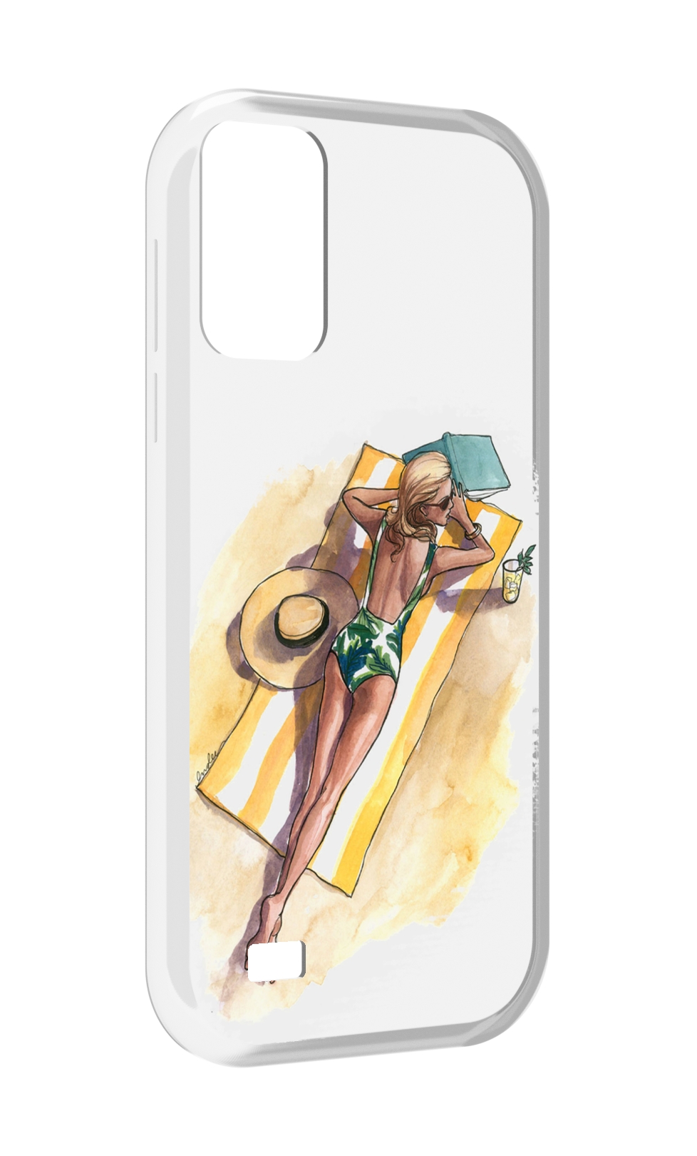 

Чехол MyPads девушка на пляже женский для Oukitel C31, Прозрачный, Tocco