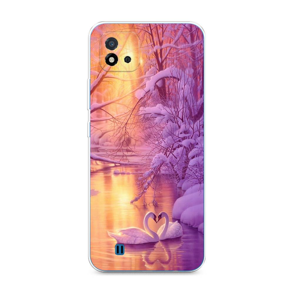 

Чехол на Oppo Realme C20 "Зима 1", Фиолетовый;желтый, 254850-2