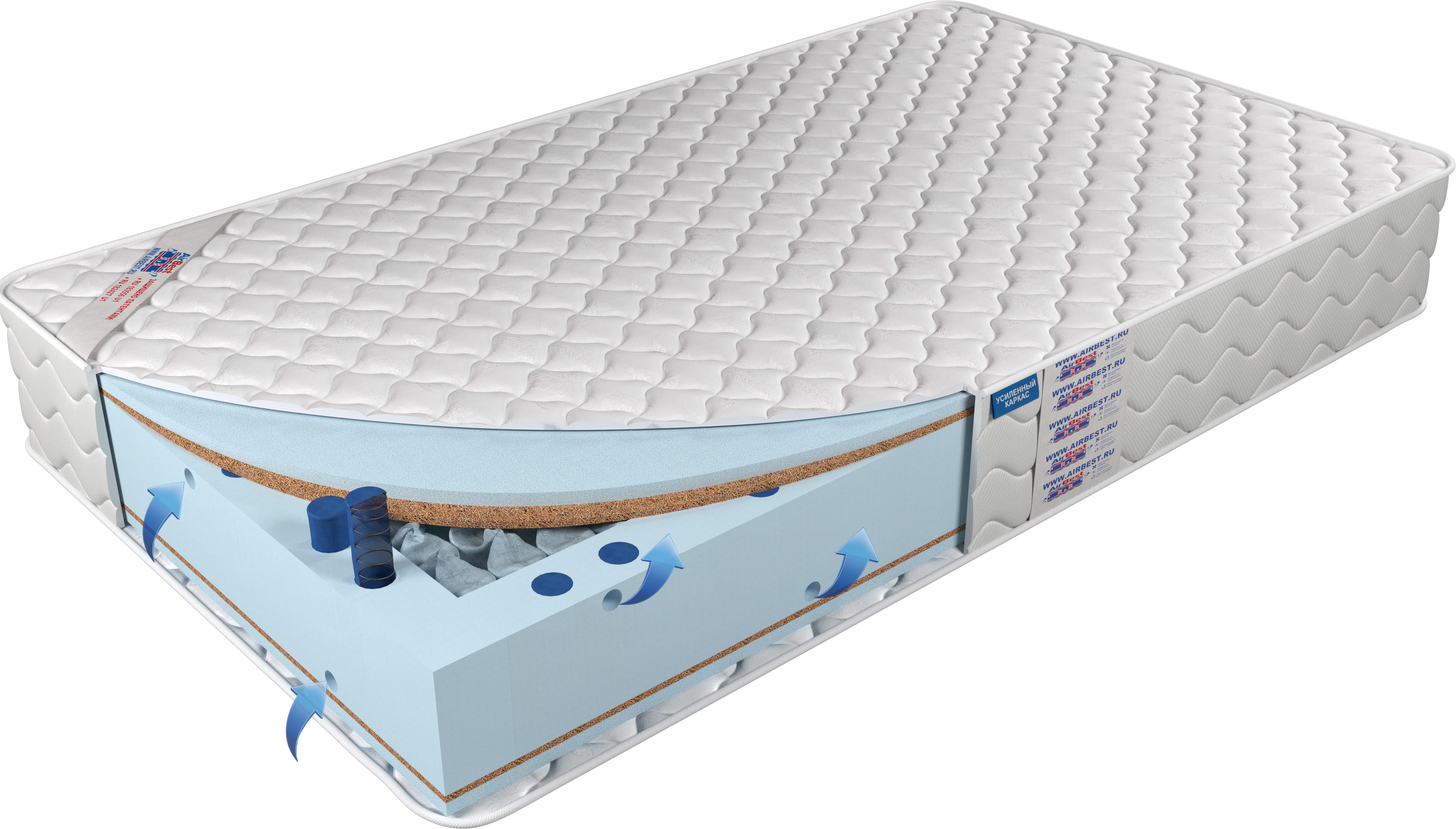 

Матрас Airbest Deep-2 TFK 80x190x24, Белый, Матрас Airbest Deep 2 TFK