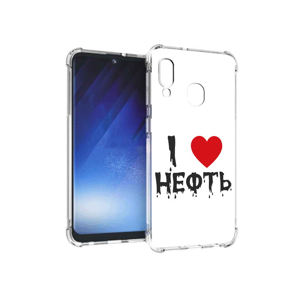 

Чехол MyPads Tocco для Samsung Galaxy A20e нефть (PT133424.505.522), Прозрачный, Tocco