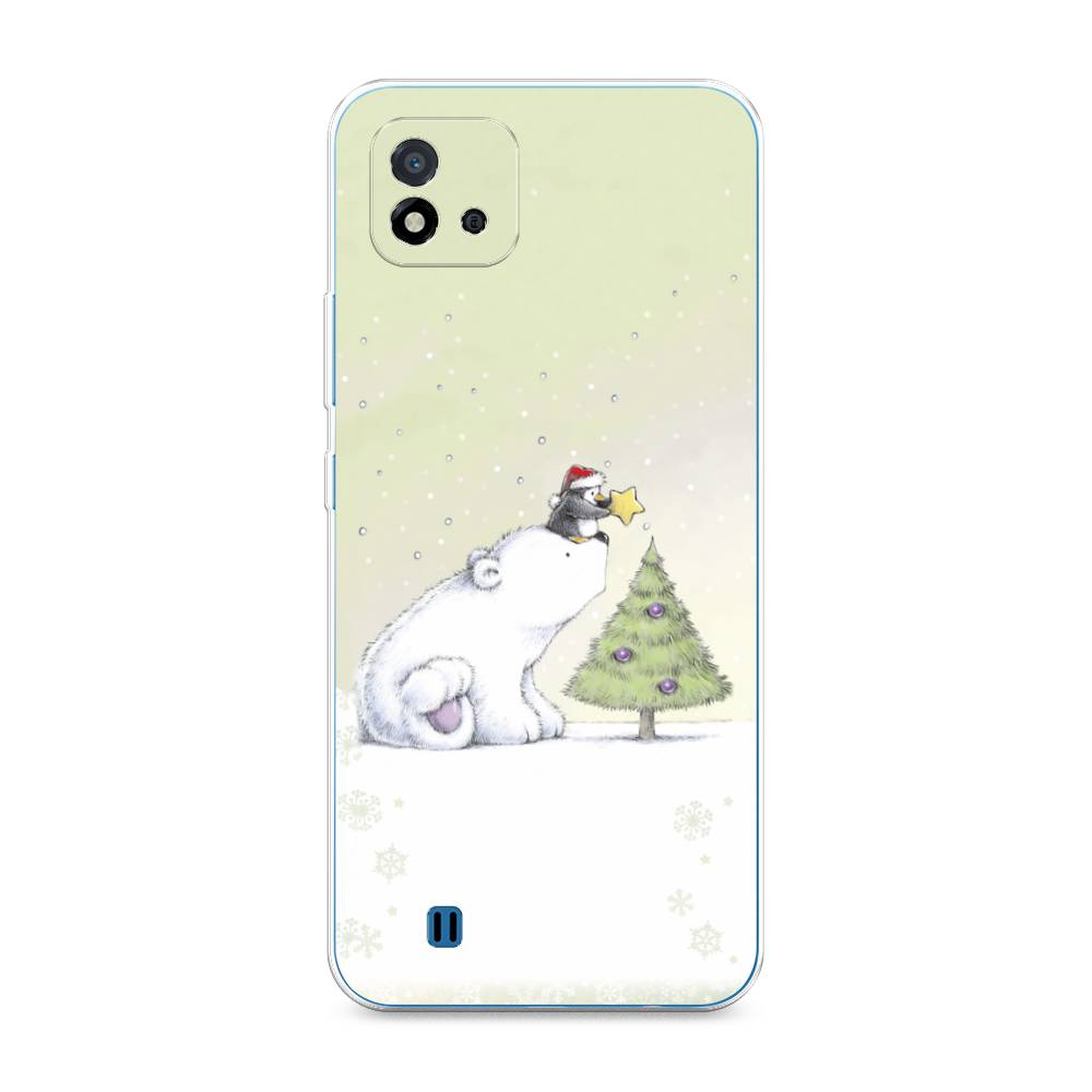 

Чехол на Oppo Realme C20 "Украшение елки", Белый;бежевый, 254850-5