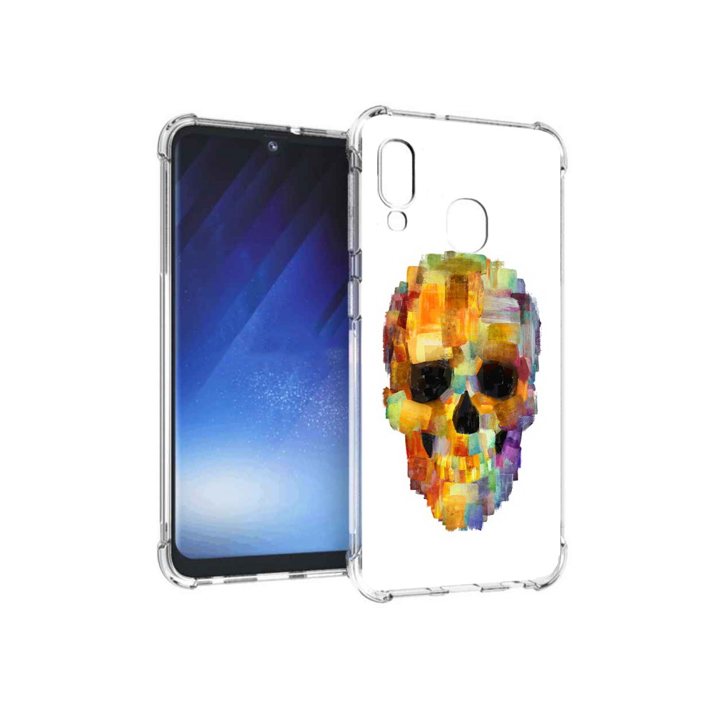 

Чехол MyPads Tocco для Samsung Galaxy A20e нарисованный череп (PT133424.505.516), Прозрачный, Tocco