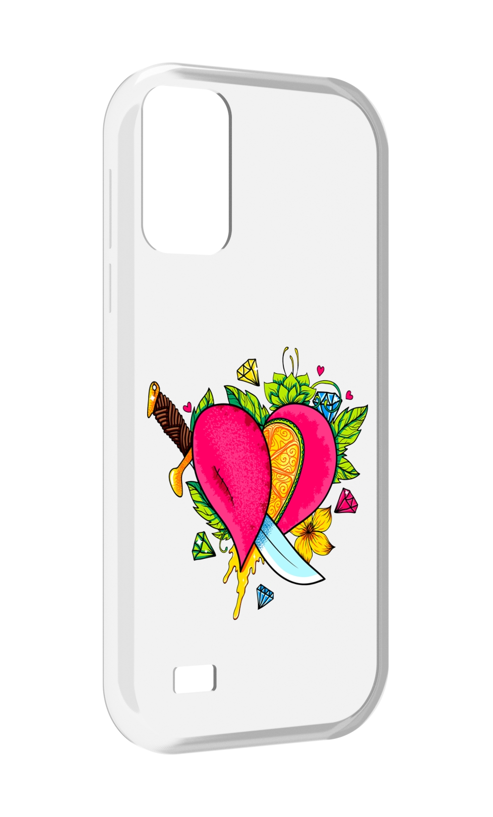 

Чехол MyPads Фруктовое сердце для Oukitel C31, Прозрачный, Tocco