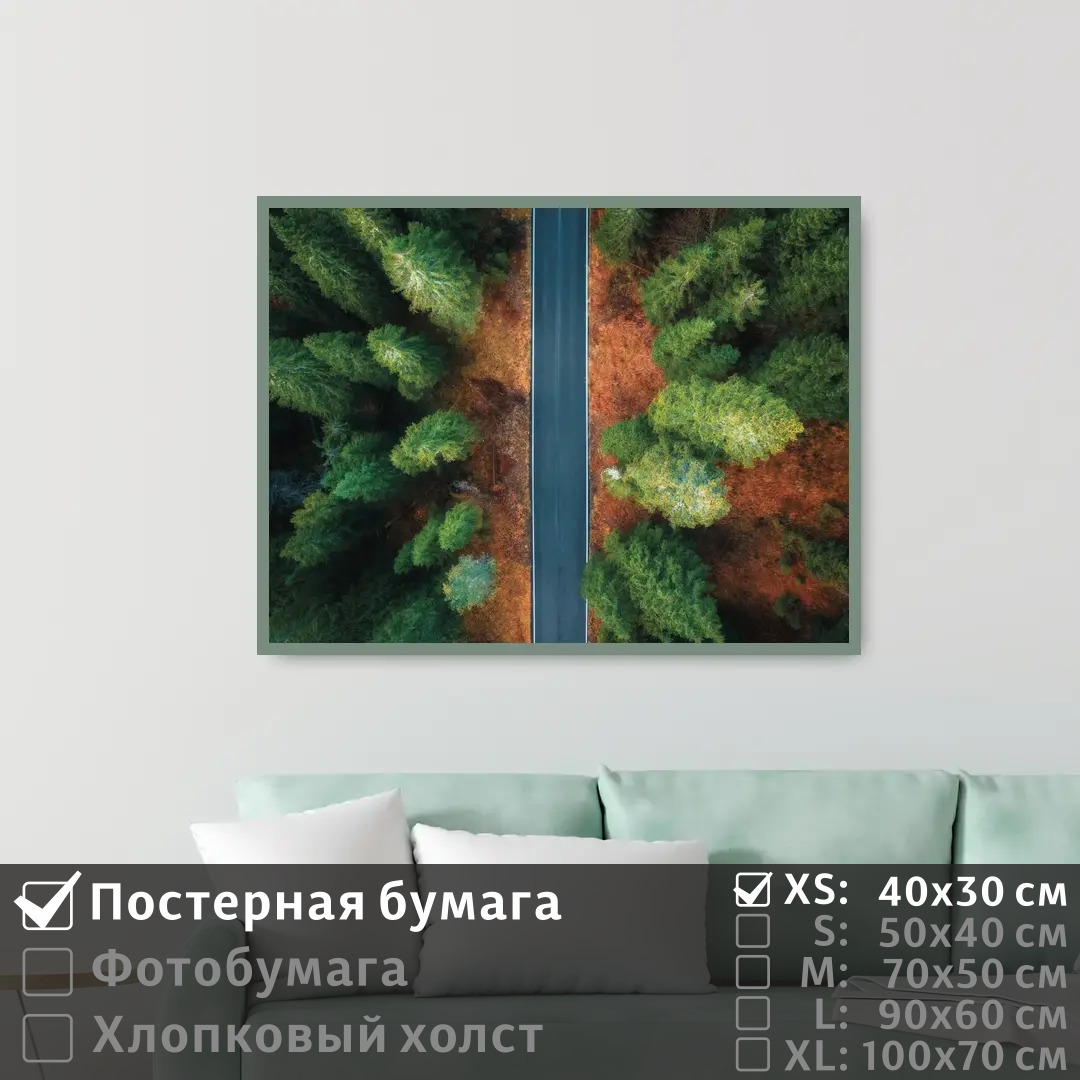 

Постер на стену ПолиЦентр Над шоссе через леса 40х30 см, НадШоссеЧерезЛеса