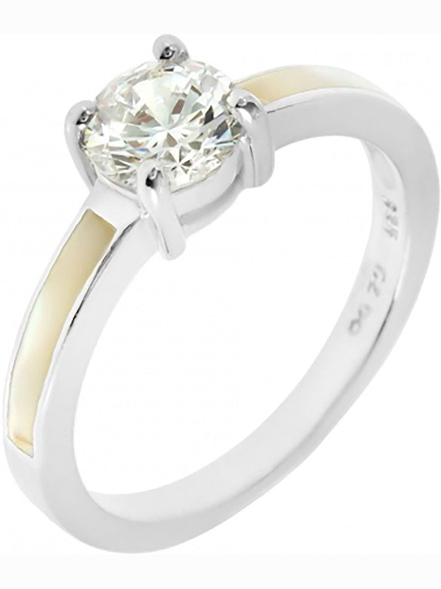 

Кольцо из серебра р. 16 Balex Jewellery 1424920265, перламутр\фианит, 1424920265
