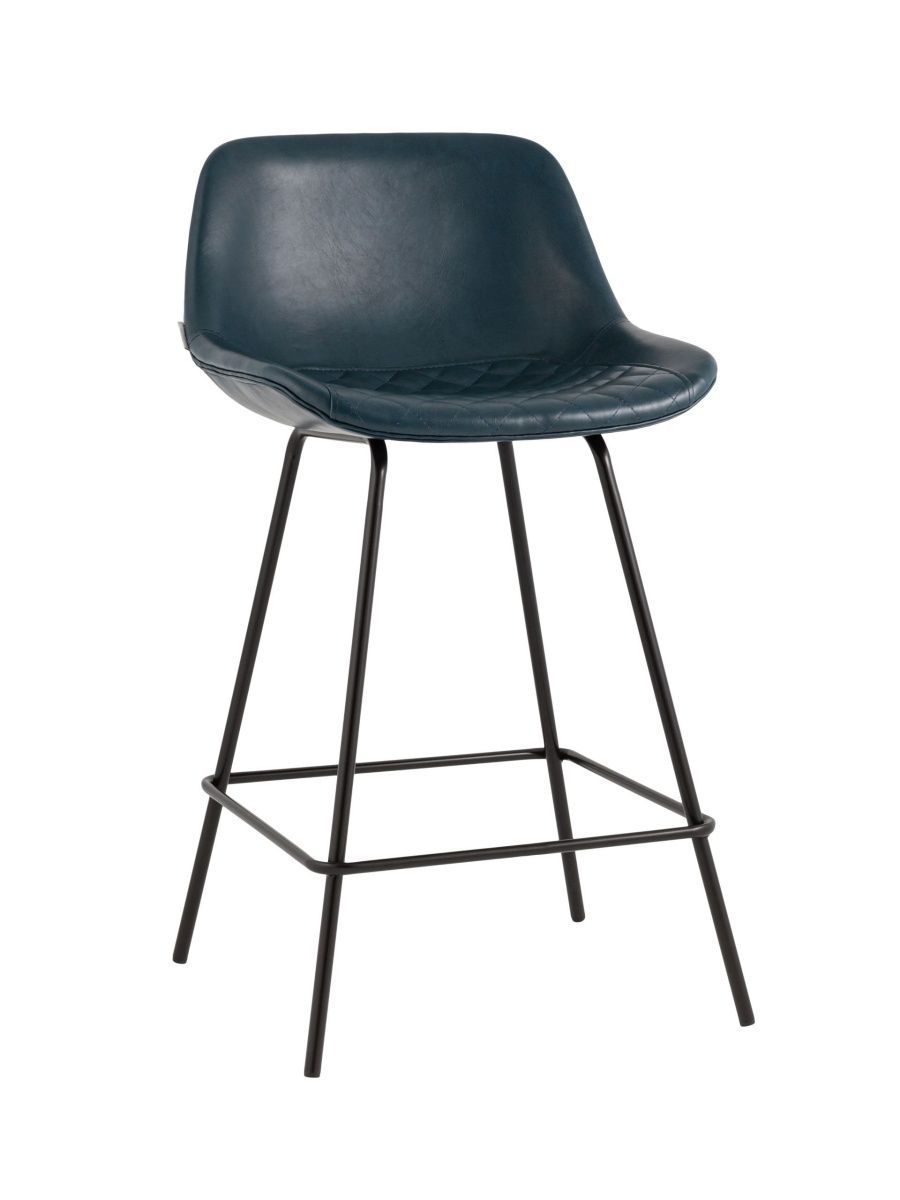 

Стул полубарный Stool Group Деймон тёмно-синий/черный, Деймон