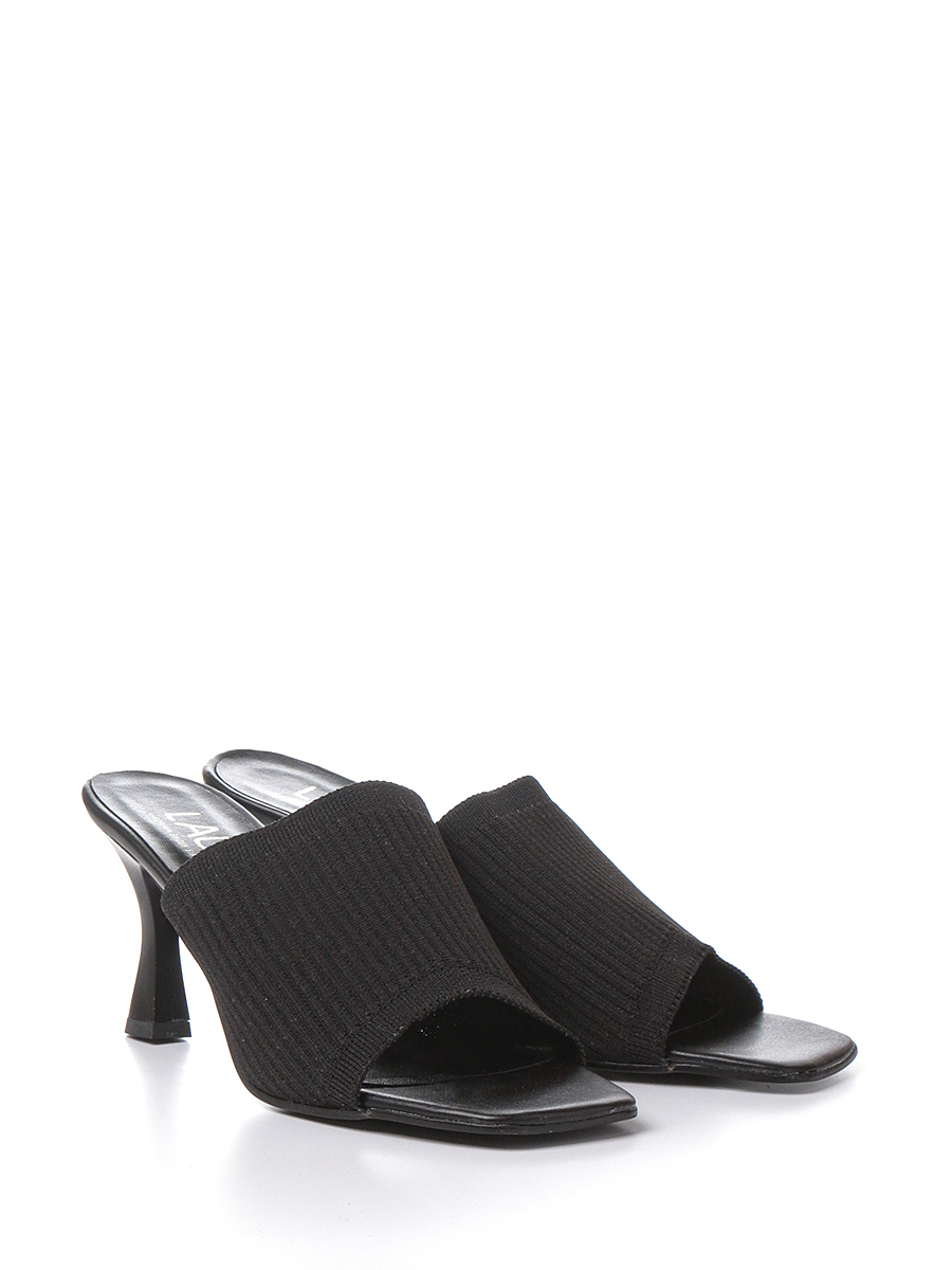 

Мюли женские LAUF! 022BLACK черные 38 RU, Черный, 022BLACK