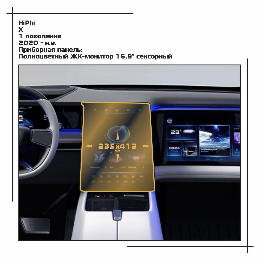 

Пленка ES для X - Приборная панель - глянцевая - GP-HP-X-02, Прозрачный, HiPhi