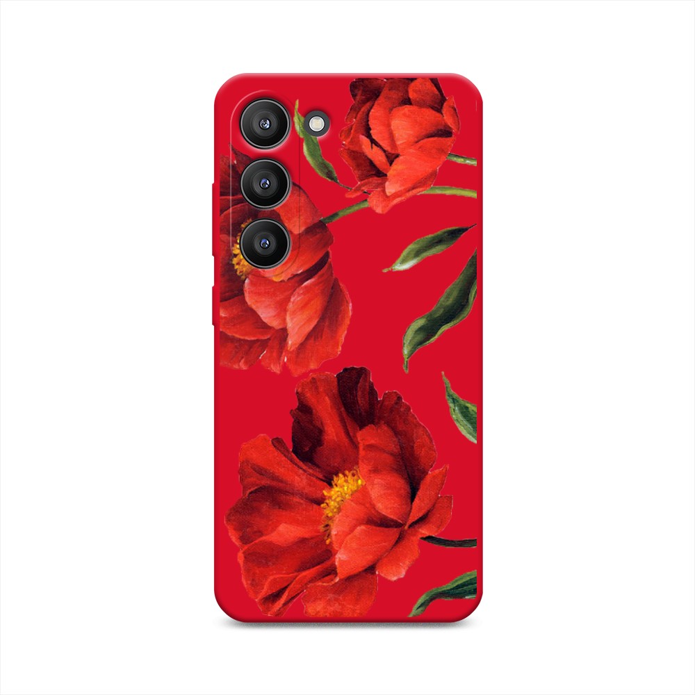 

Чехол Awog на Samsung Galaxy S23 5G "Красные маки", Красный, 2107353-1